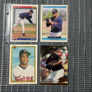 ⚾️ Willie Banks Baseball Sports Trade Cards, Lot of 5 Includes Star Rookie Card
